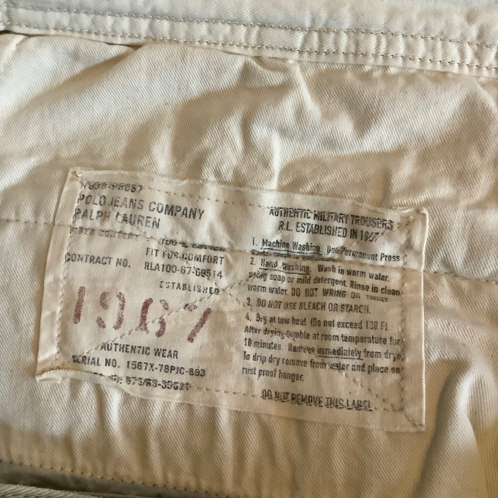 Polo Jeans Co Ralph Lauren Mens 42 Khaki Cargo Shorts 67th Reg Military Trousers - Picture 14 of 16